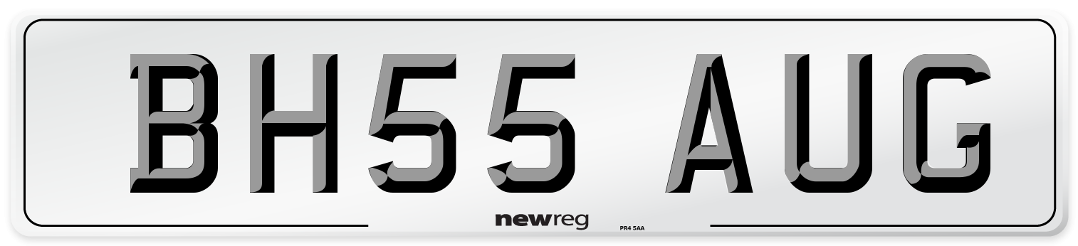 BH55 AUG Number Plate from New Reg